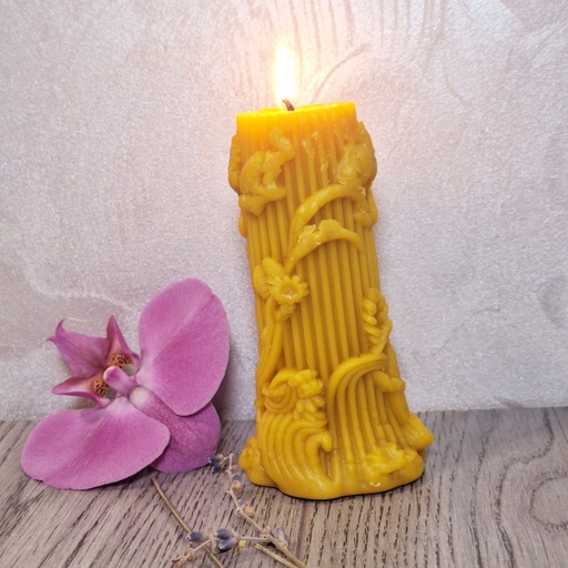 Свічка "Колона з квітами"